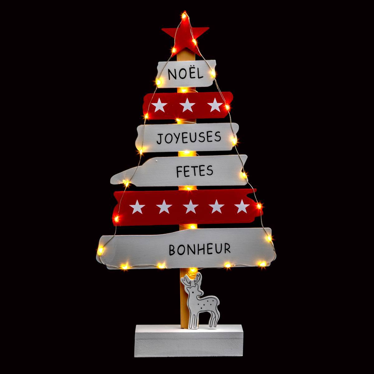 Décoration Intérieure Sapin Bois Led FEERIC LIGHTS & CHRISTMAS - Image 1