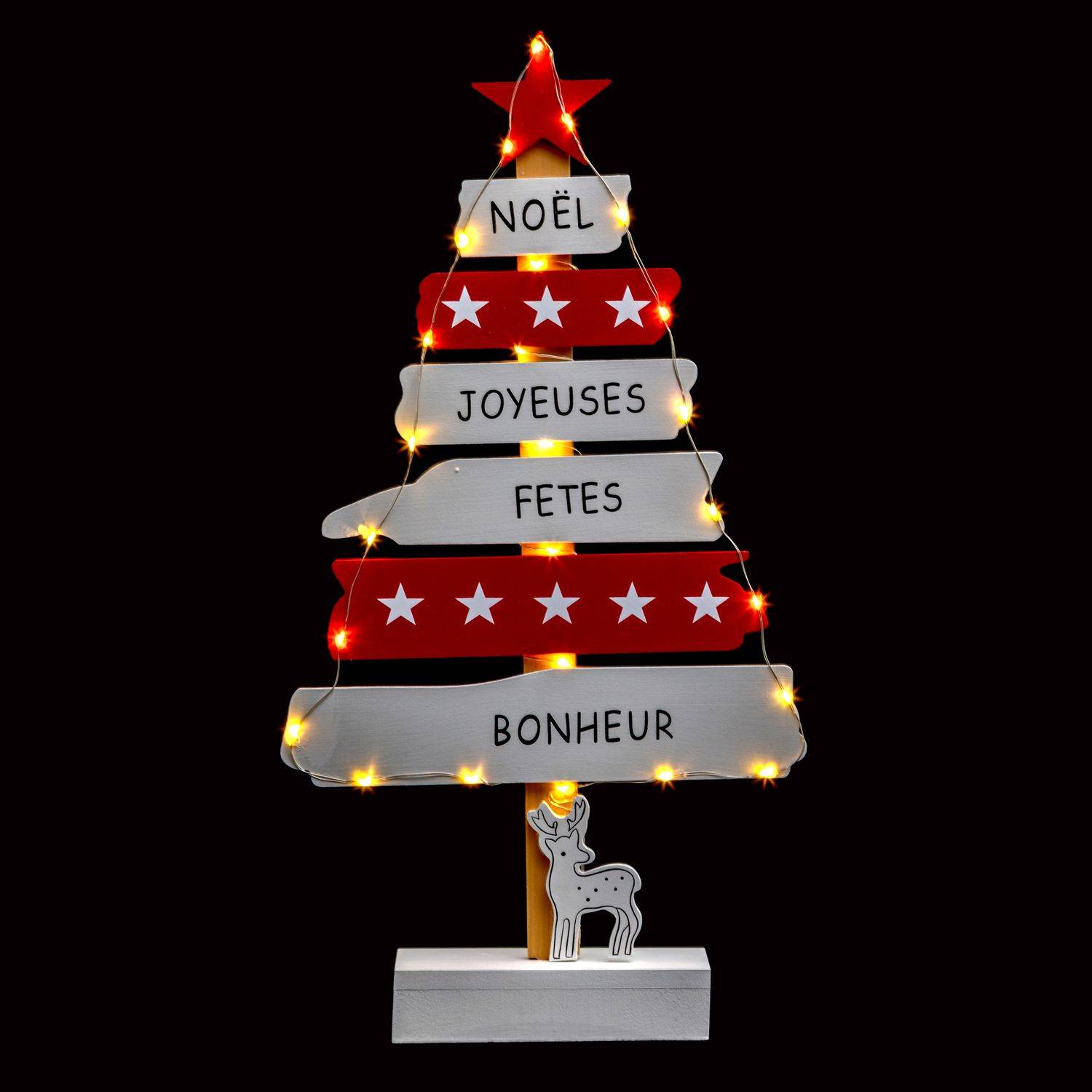 Décoration Intérieure Sapin Bois Led FEERIC LIGHTS & CHRISTMAS - Image 2
