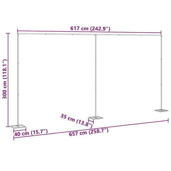 Arche de Mariage Géante Acier Doré XXL Structure Événementielle Large 634x300cm - ComfortXL Outdoor Living - Image 9