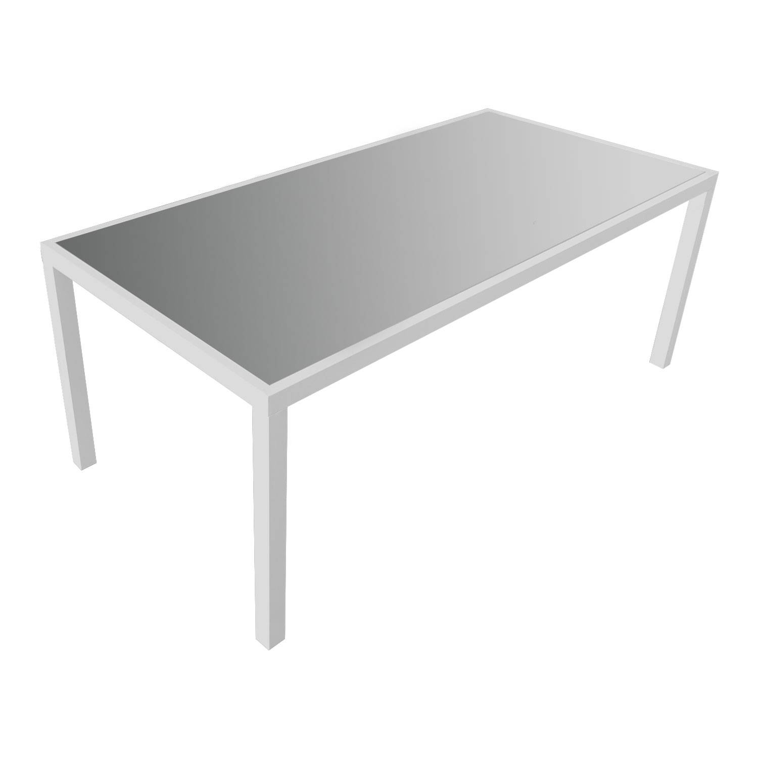 Salon de jardin BARI en textilène gris 8 places - aluminium blanc - HAPPY GARDEN - Imagen 3