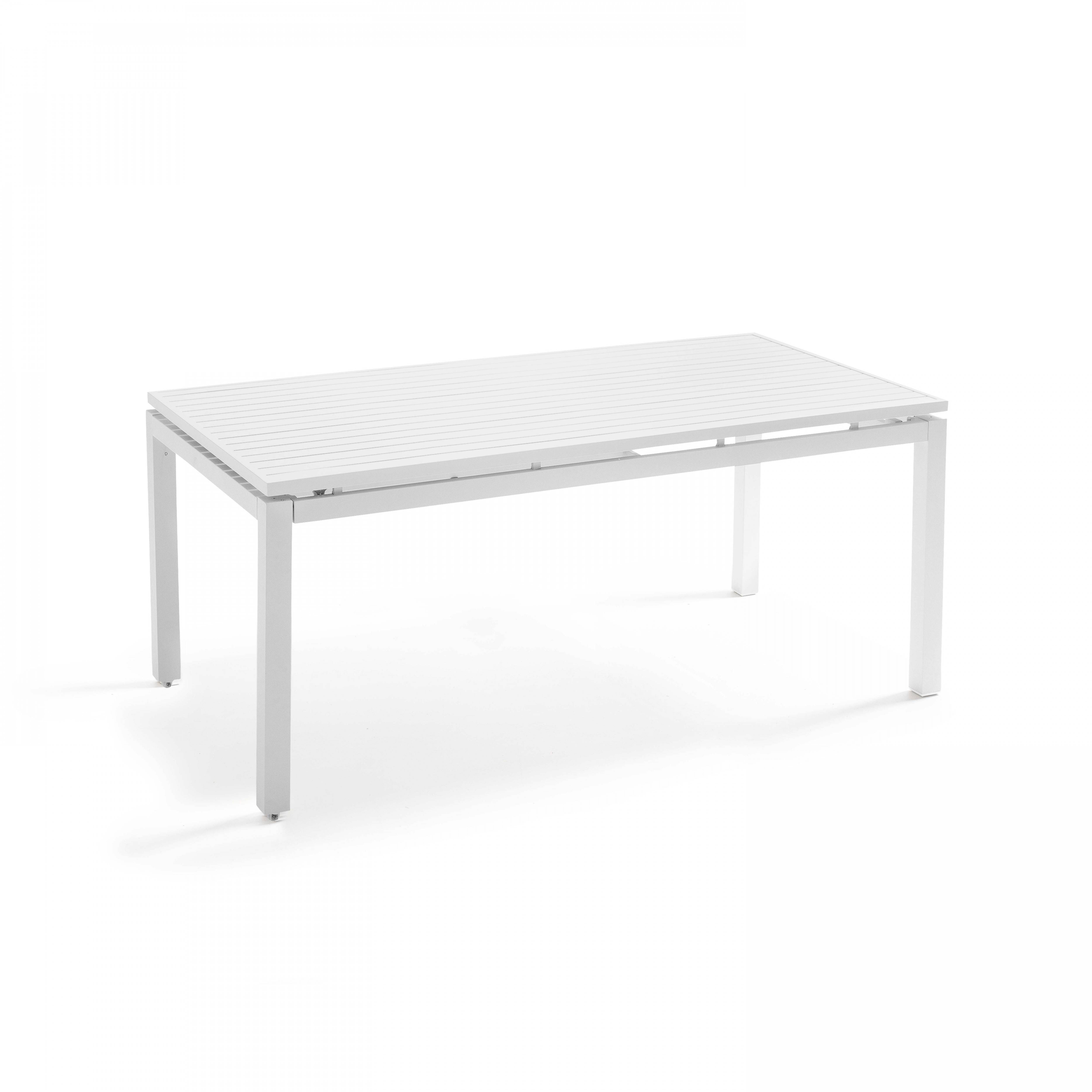 Oviala - Table de jardin extensible en aluminium 8 à 10 places blanc Galilée - Oviala - Imagen 3
