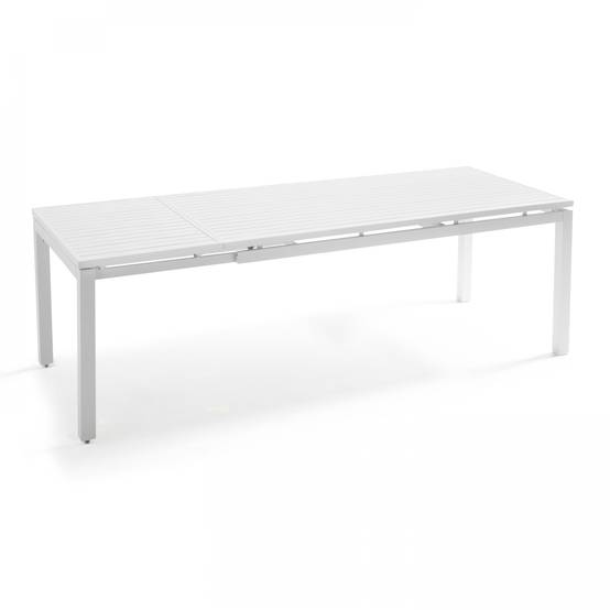 Oviala - Table de jardin extensible en aluminium 8 à 10 places blanc Galilée - Oviala - Imagen 1