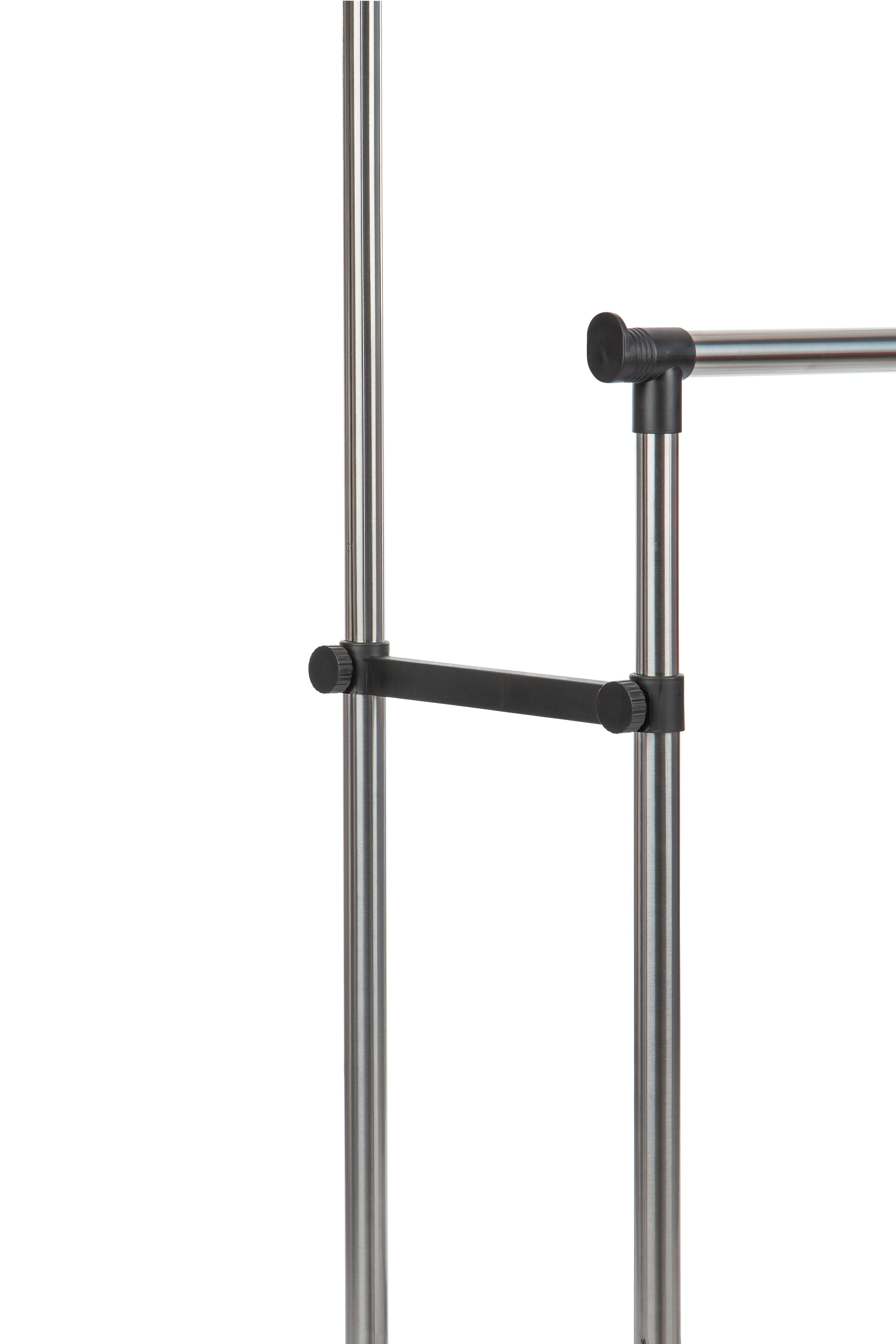 Tringle à vêtements aluminium robuste réglable avec tablette - PRACTO HOME - Image 5