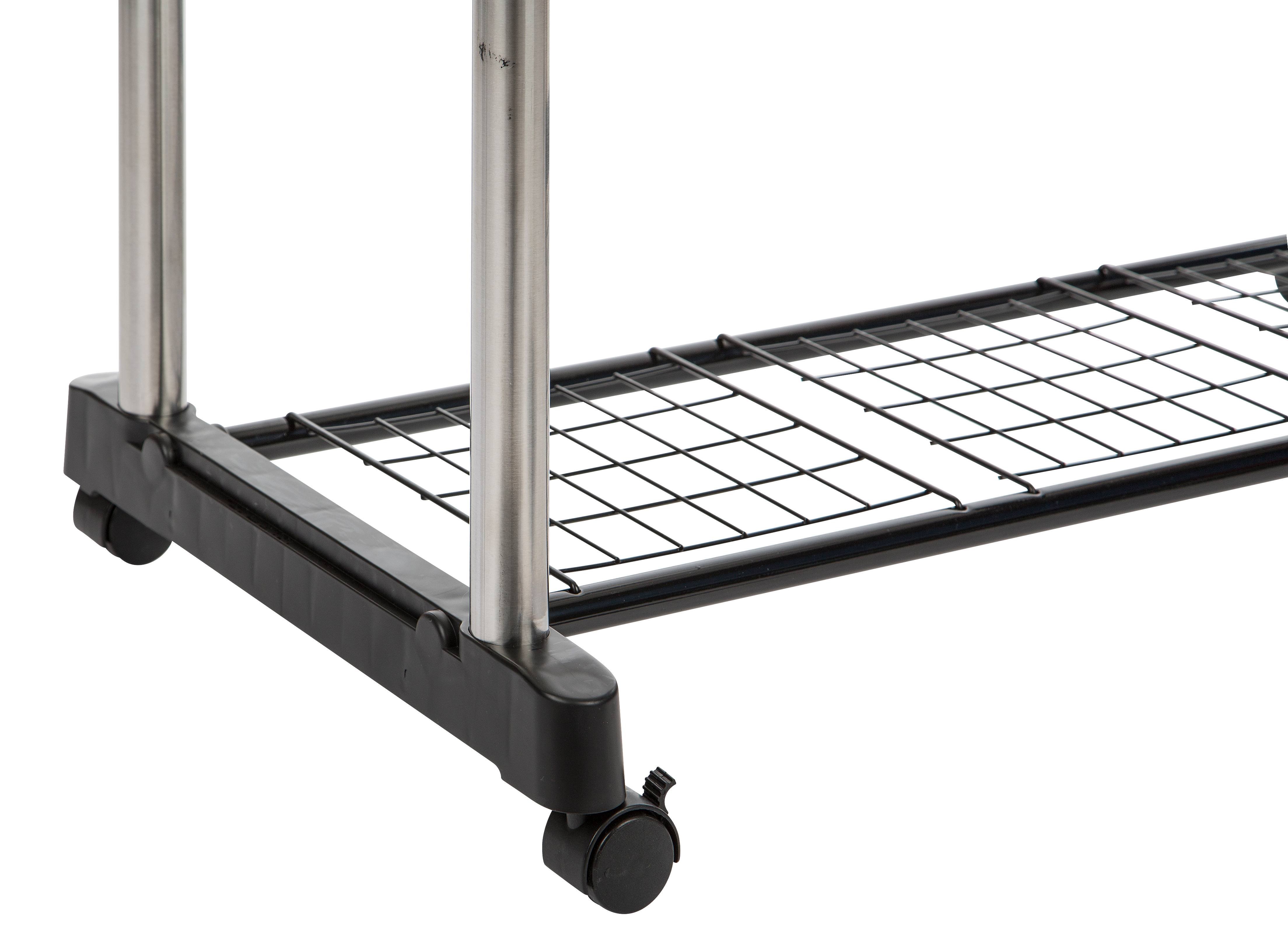 Tringle à vêtements aluminium robuste réglable avec tablette - PRACTO HOME - Image 6