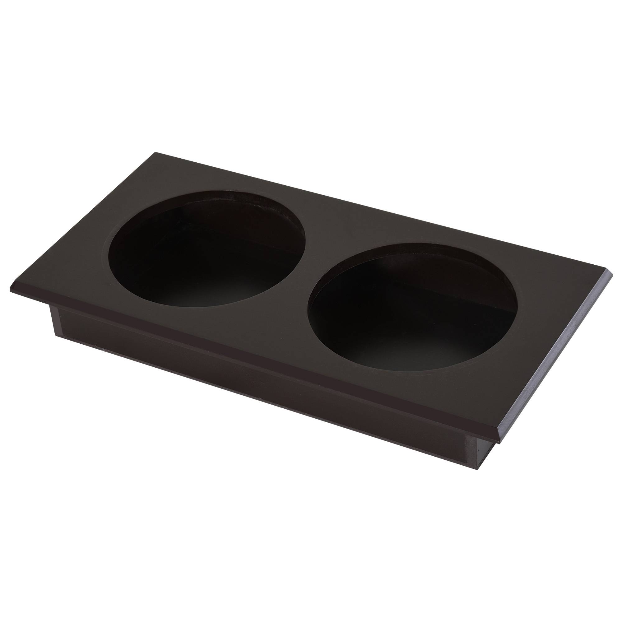 ComfortXL - Station repas chien surélevée MDF espresso 60 x 30 x 41 cm 2 gamelles inox avec rangement pour grands chiens - Image 9