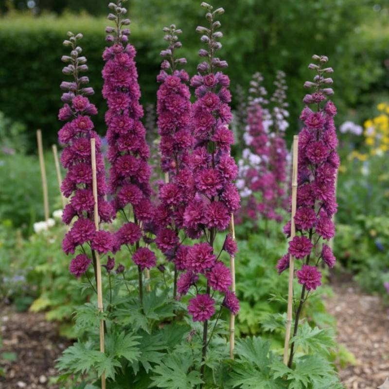 Pied-d'alouette Flamenco®, Delphinium à fleurs Rose/Rouge - feuillage Caduc - Godet - 5/20 cm - Imagen 1