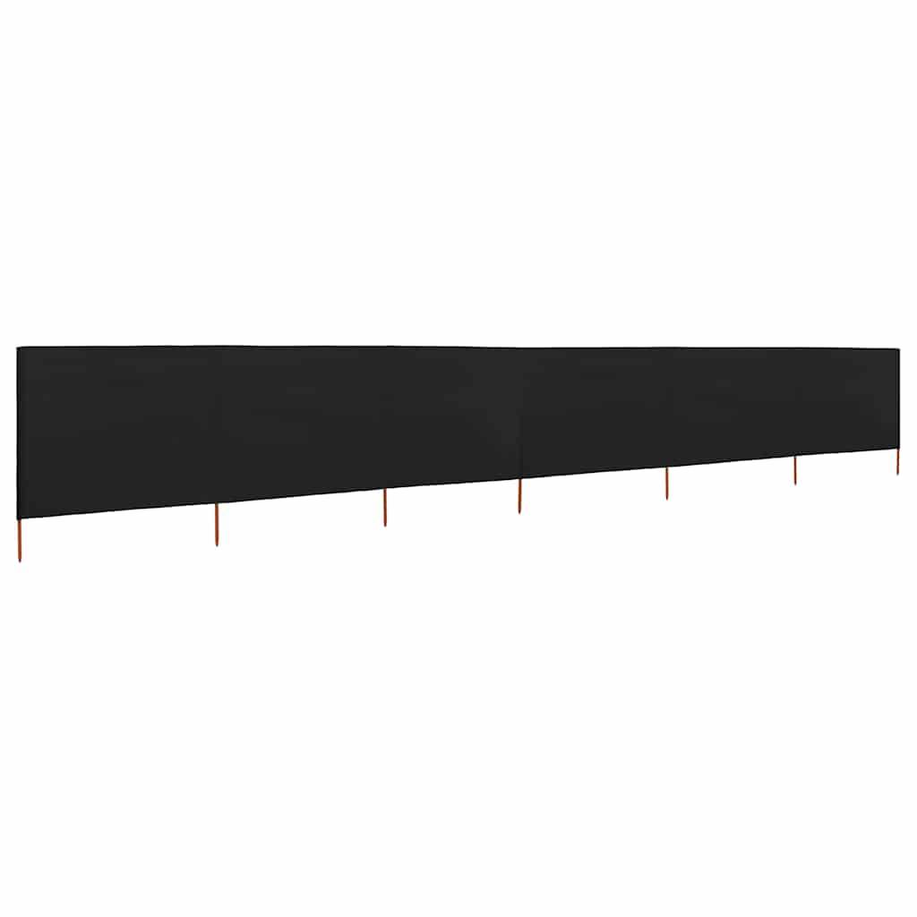 Paravent 6 panneaux tissu non-tissé bois noir 800 x 160 cm - PANGIVO - Image 2