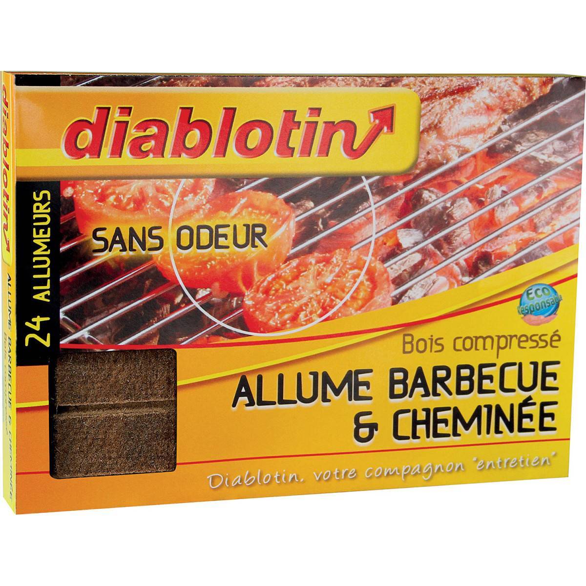 Diablotin - Diablotin Allume Barbecue Cheminée en bois compressé - Boite de 24 allumeurs - Imagen 1