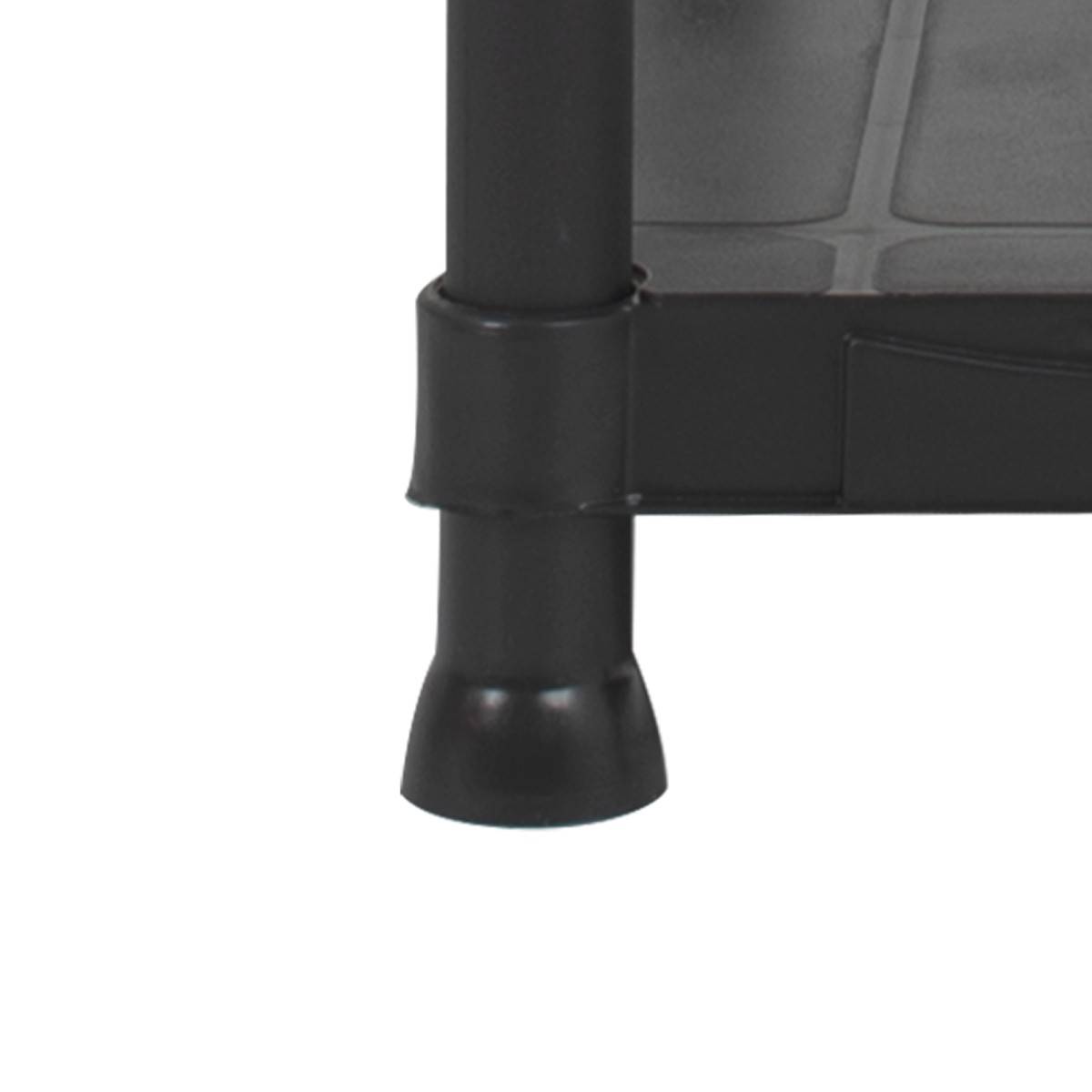 Etagère résine noire 4 tablettes L61xP31xH131cm Charge 30kg par étage ITOOLS - Imagen 6