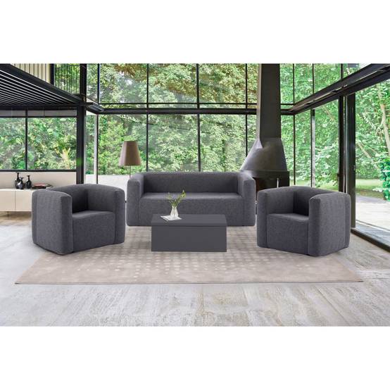 Table coffre Terracotta - Ouverture sur le dessus - Intérieur et extérieur - Couleur Gris foncé - Image 3