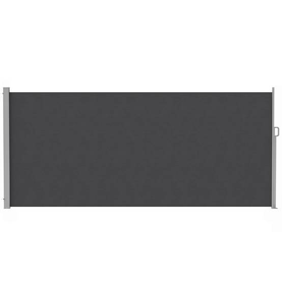 Store latéral rétractable imperméable et résistant aux UV 50+, en aluminium, acier et polyester, 420 x 185 cm, gris foncé - Image 2