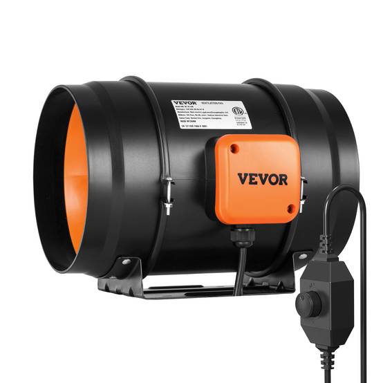 Vevor - VEVOR Ventilateur de conduit 203.2mm, silencieux 860 m³/h, vitesse variable, pour tentes de culture. - Image 1