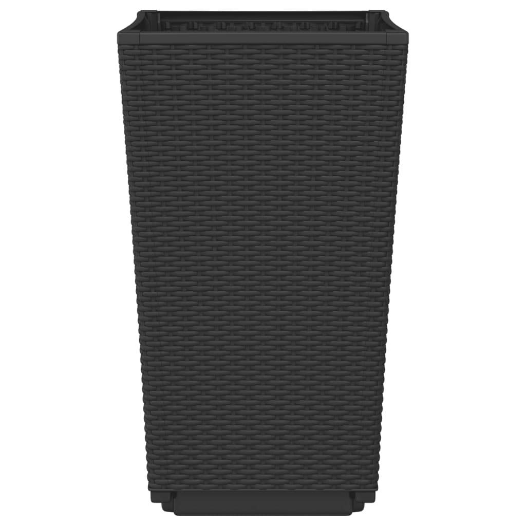 Maison Chic - Lot de 4 Jardinières, Bac à fleurs, Pot de fleurs noir 32,5x32,5x57 cm polypropylène - Imagen 6