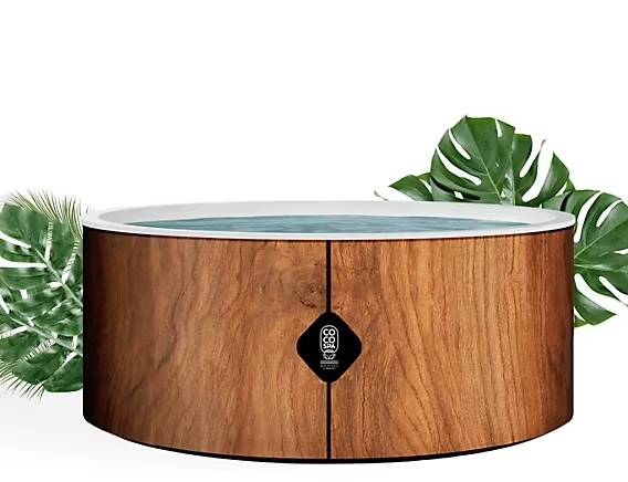Coco Spa - Spa gonflable 4 places chauffant & massant imitation bois 180cm - Image 1