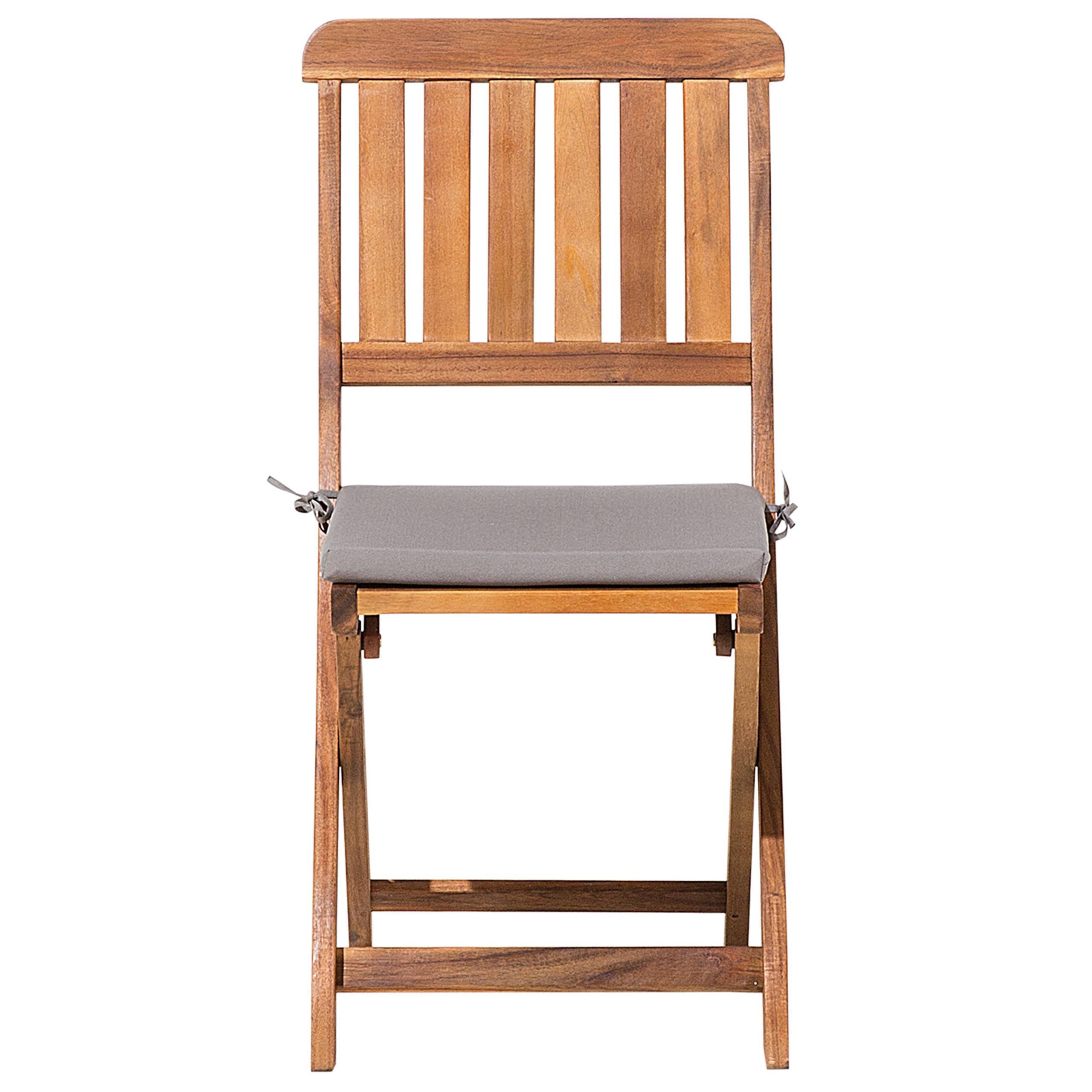 Beliani - Chaise de jardin Acacia Marron CENTO - Beliani - Imagen 5