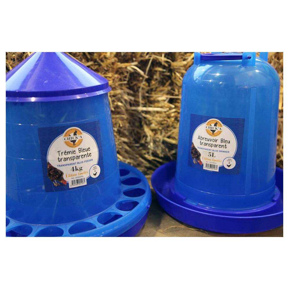 Chick'a - Abreuvoir bleu transparent 5L - Imagen 4