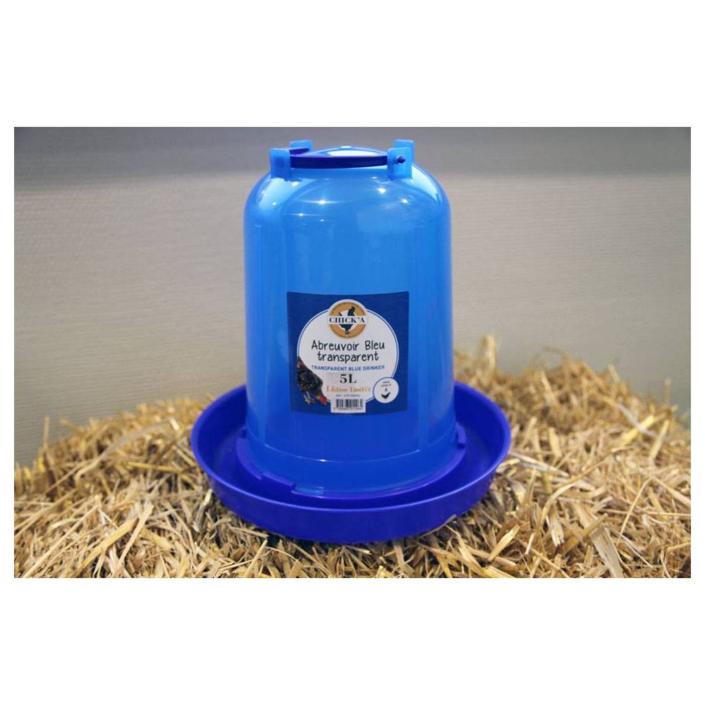 Chick'a - Abreuvoir bleu transparent 5L - Imagen 3