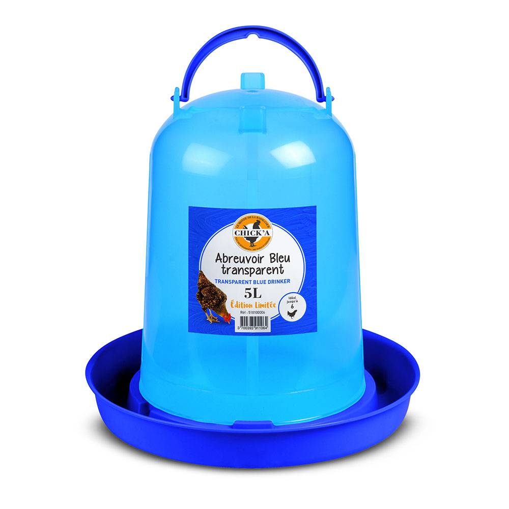 Chick'a - Abreuvoir bleu transparent 5L - Imagen 1