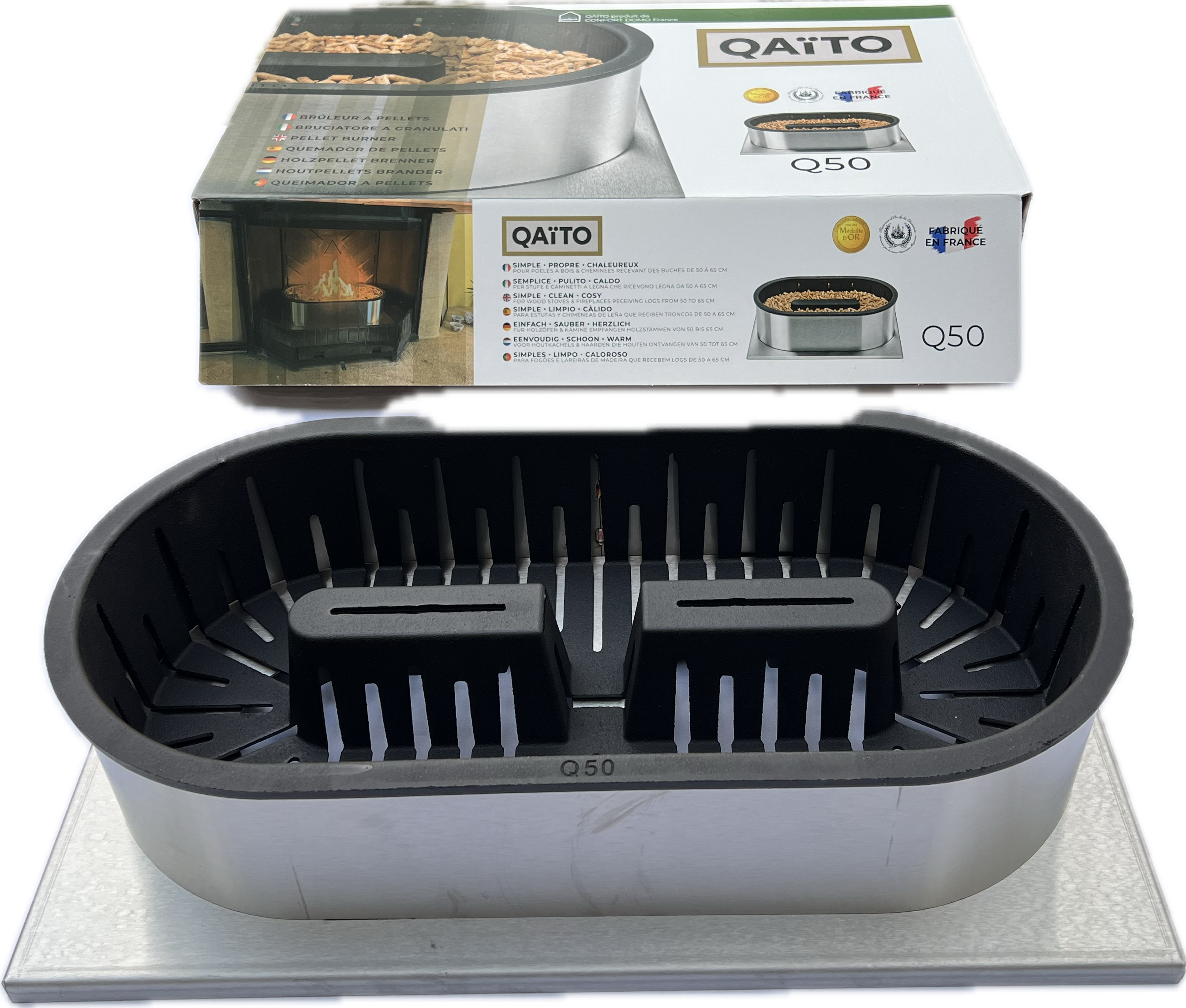 QAÏTO-Q50 Brûleur à pellets pour TRES GRANDS INSERTS ou POELES A BOIS - Image 3