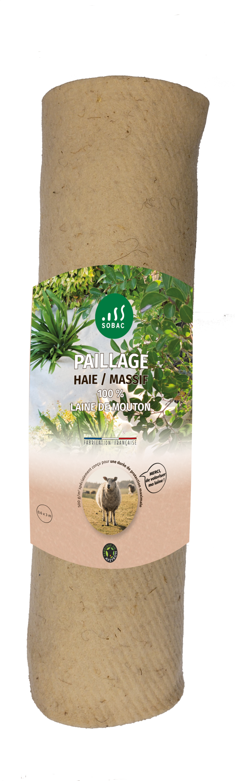 0 - Paillage rouleau 100% laine de mouton - SOBAC - Image 1
