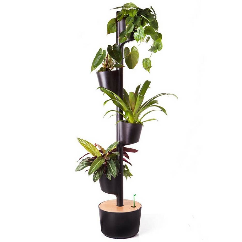 Jardinière verticale CitySens noire avec 4 pots et arrosage automatique Wi-Fi - Image 1