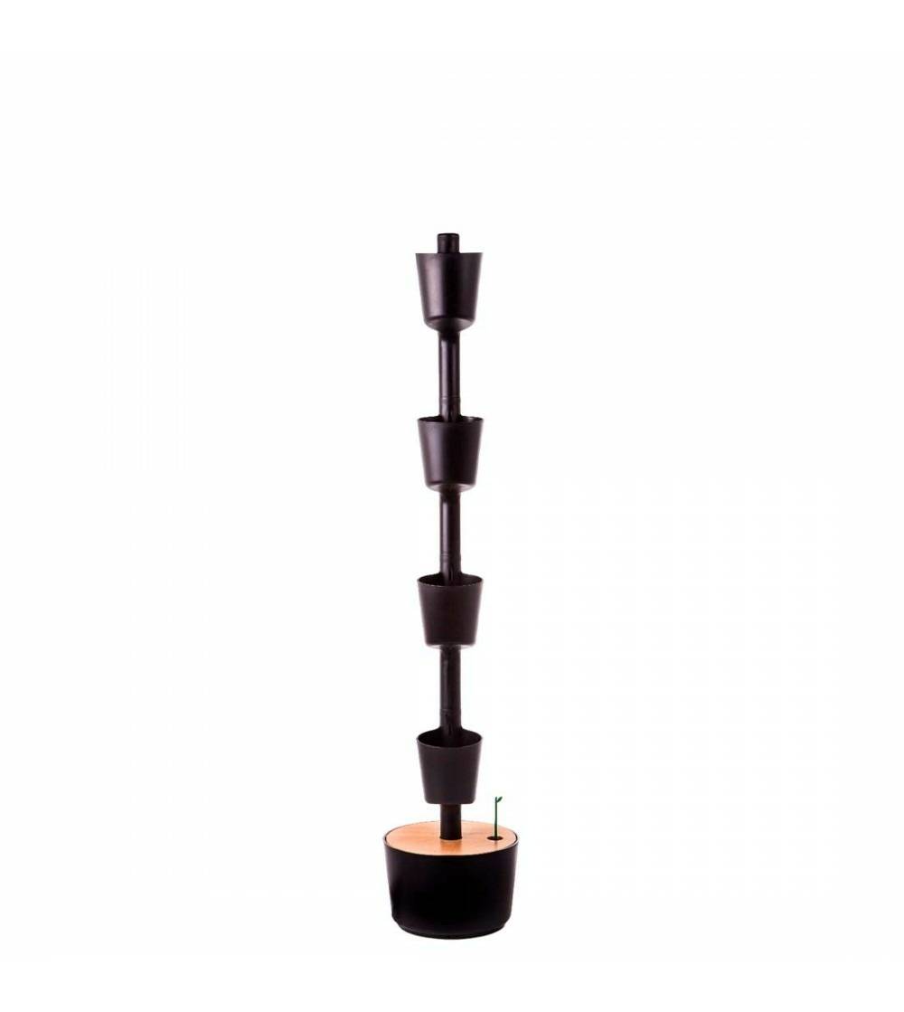 Jardinière verticale CitySens noire avec 4 pots et arrosage automatique Wi-Fi - Image 2