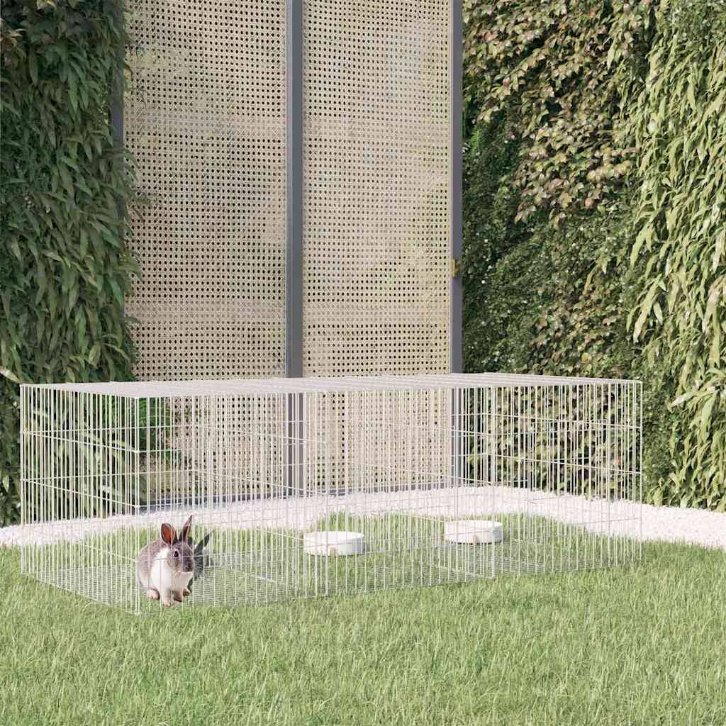 Vidaxl - Cage à lapin 3 panneaux 163x79x54 cm Fer galvanisé vidaXL 171569 - Imagen 1