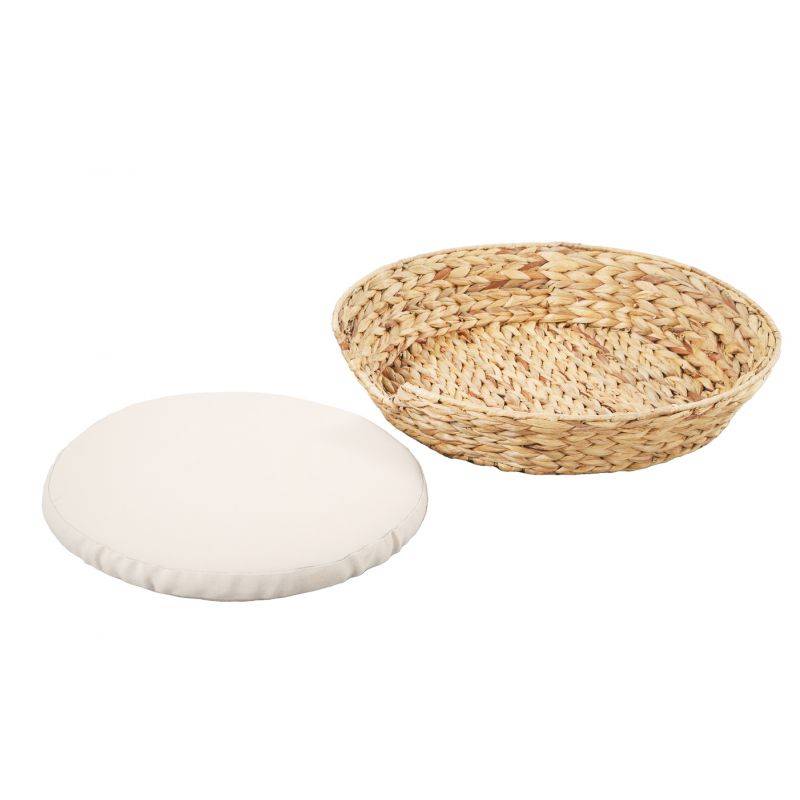 Beau Rivage - Panier rond HERA pour chien et chat en jacinthe d'eau coussin écru Beau Rivage - Imagen 7