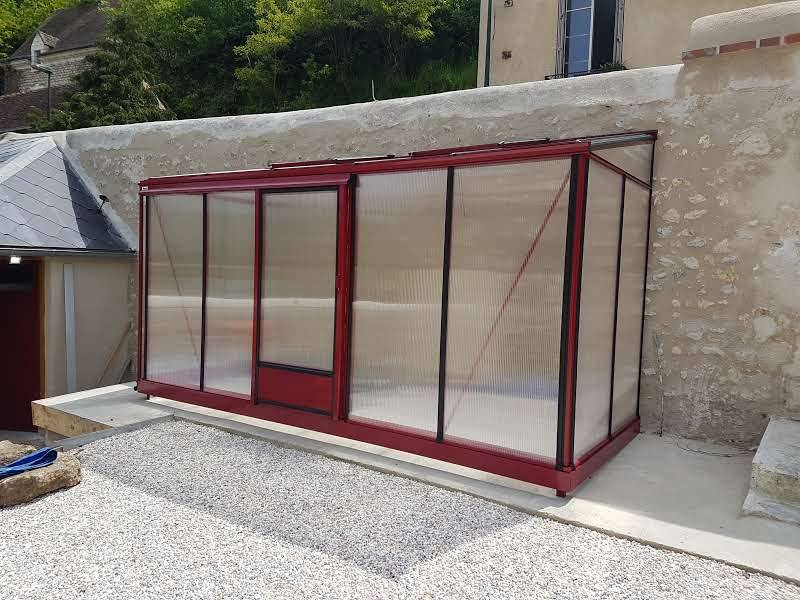 3m² - Serre en verre 4 mm securit  - Euro Midi serre adossée - Laquée - 3m² - blanc pur - L'atelier Des Serres - Imagen 3
