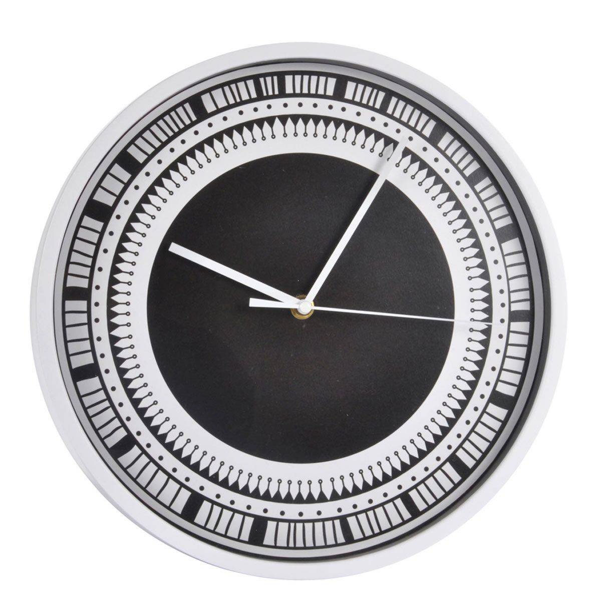 Horloge Murale à Motifs "Ethnic Folk" 30cm Noir - Image 1