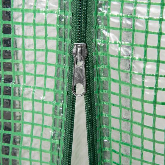Outsunny - Serre de jardin serre à tomates porte zippée déroulante - 1x0,5x1,5m - acier PVC vert - Outsunny - Image 8