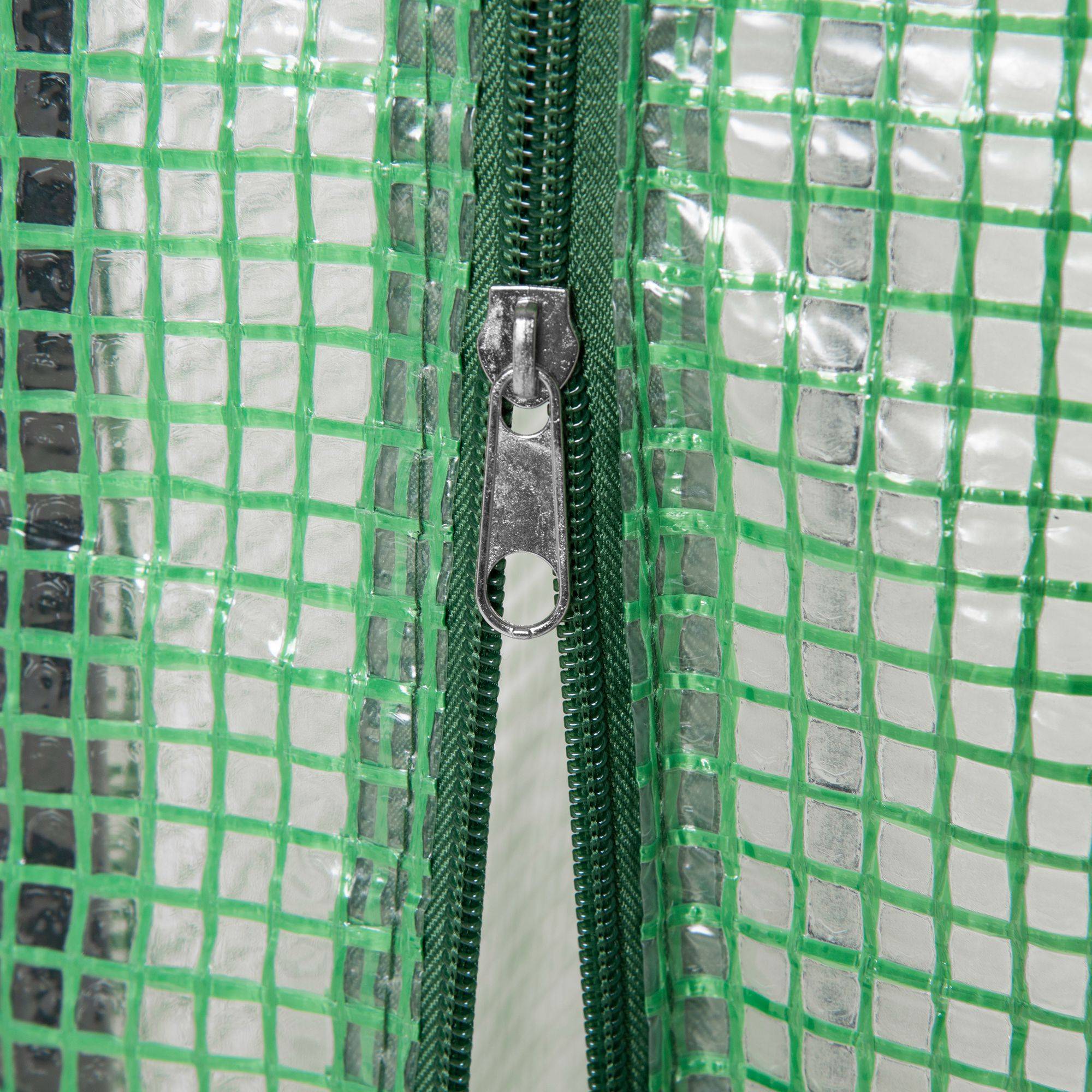 Outsunny - Serre de jardin serre à tomates porte zippée déroulante - 1x0,5x1,5m - acier PVC vert - Outsunny - Image 8