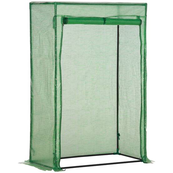 Outsunny - Serre de jardin serre à tomates porte zippée déroulante - 1x0,5x1,5m - acier PVC vert - Outsunny - Image 1