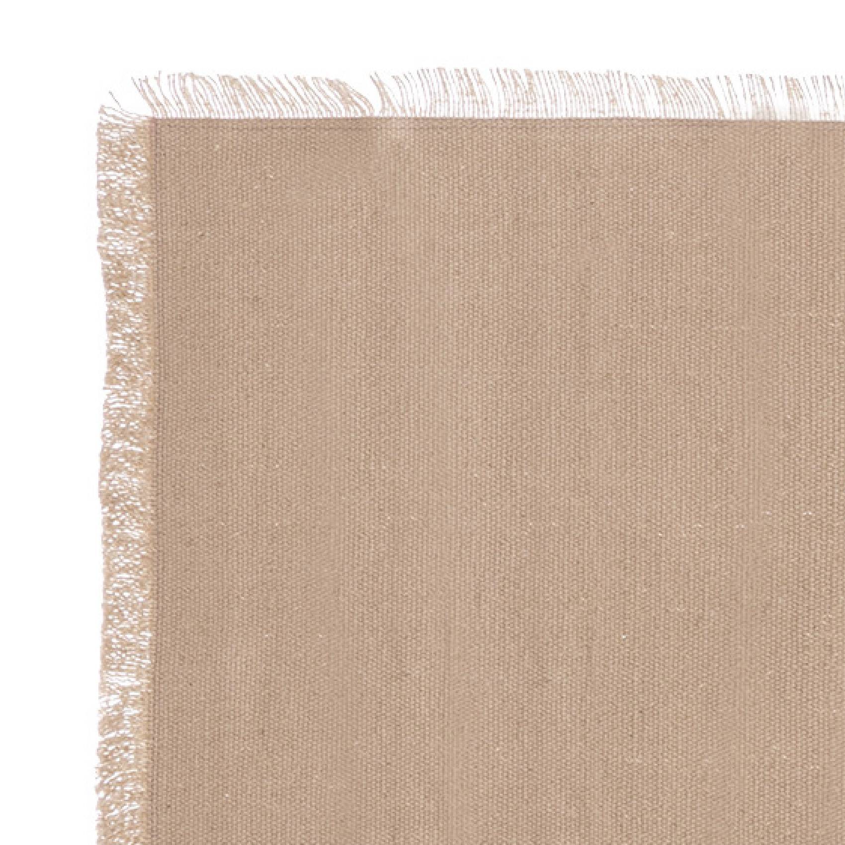 Chemin de table à franges - SECRET DE GOURMET - Coton - Beige - Image 2