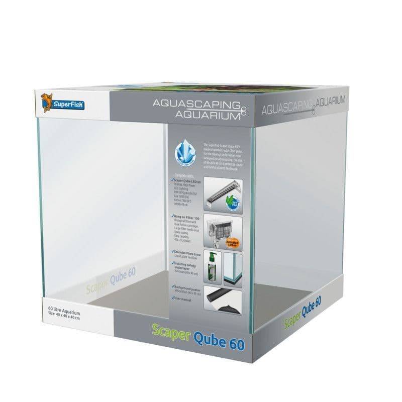 Superfish - SuperFish Scaper Qube 60 aquarium verre 40 cm cube - SUPERFISH