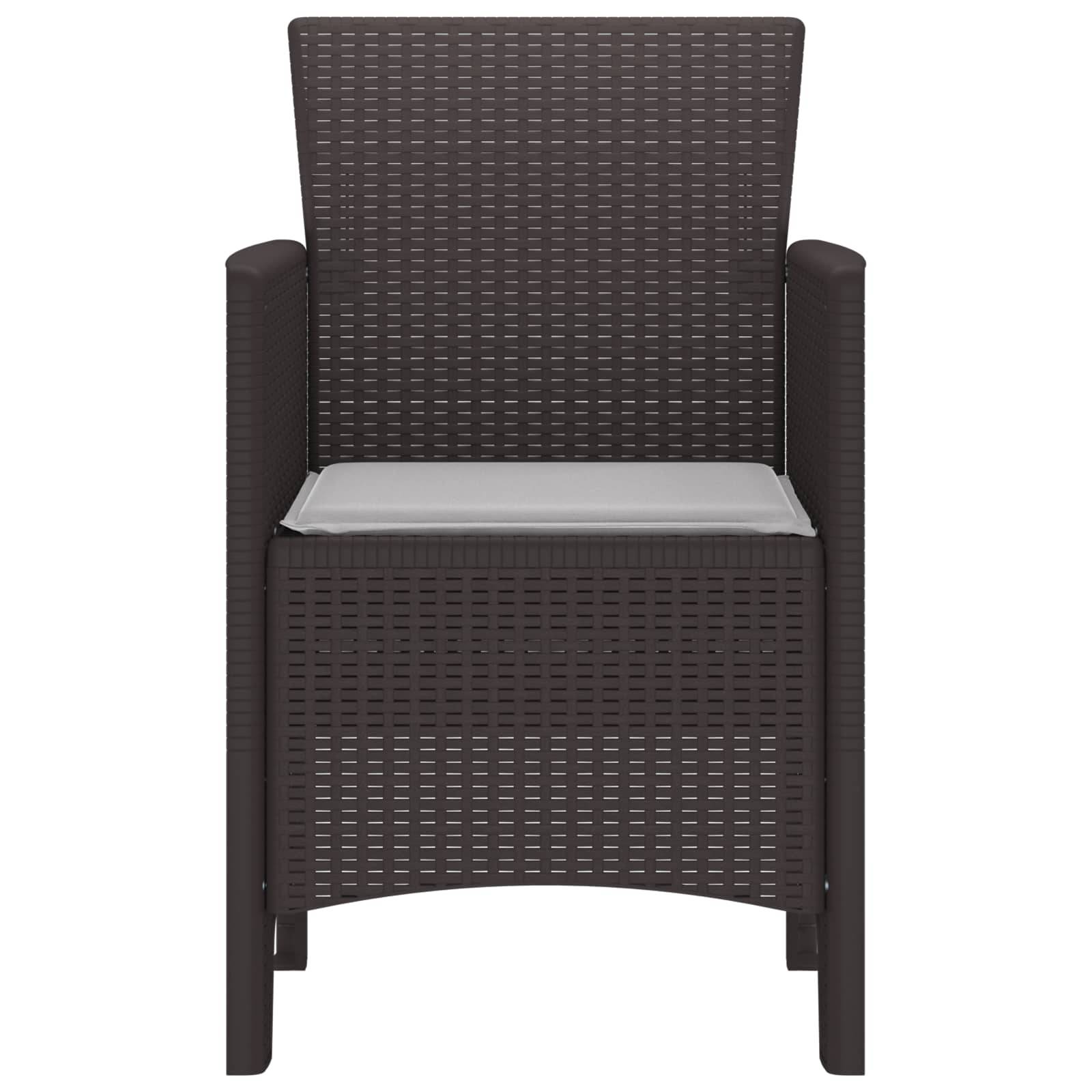 PANGIVO - Chaise de jardin polypropylènes marrons 53 x 49 x 85 cm, Poids :24.6kg - PANGIVO - Image 3