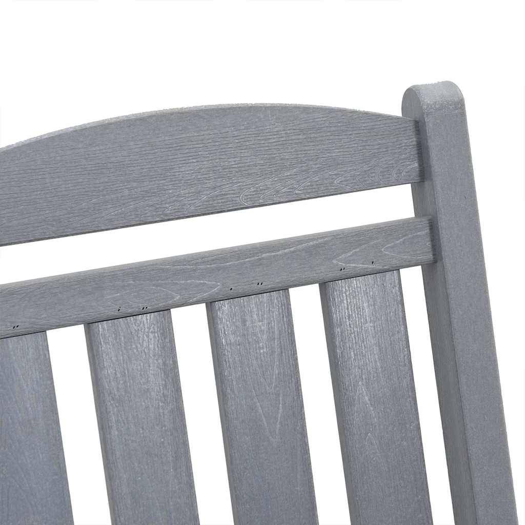 PANGIVO - Chaise Berçante de Jardin Gris clair 92 x 70 x 108 cm HDPE - PANGIVO - Image 9