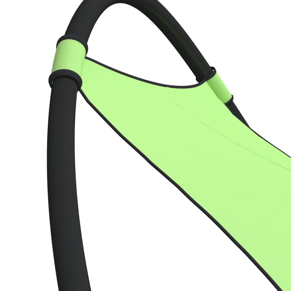 Helloshop26 - Transat chaise longue bain de soleil lit de jardin terrasse meuble d'extérieur à bascule avec roues acier et textilène vert - Imagen 4