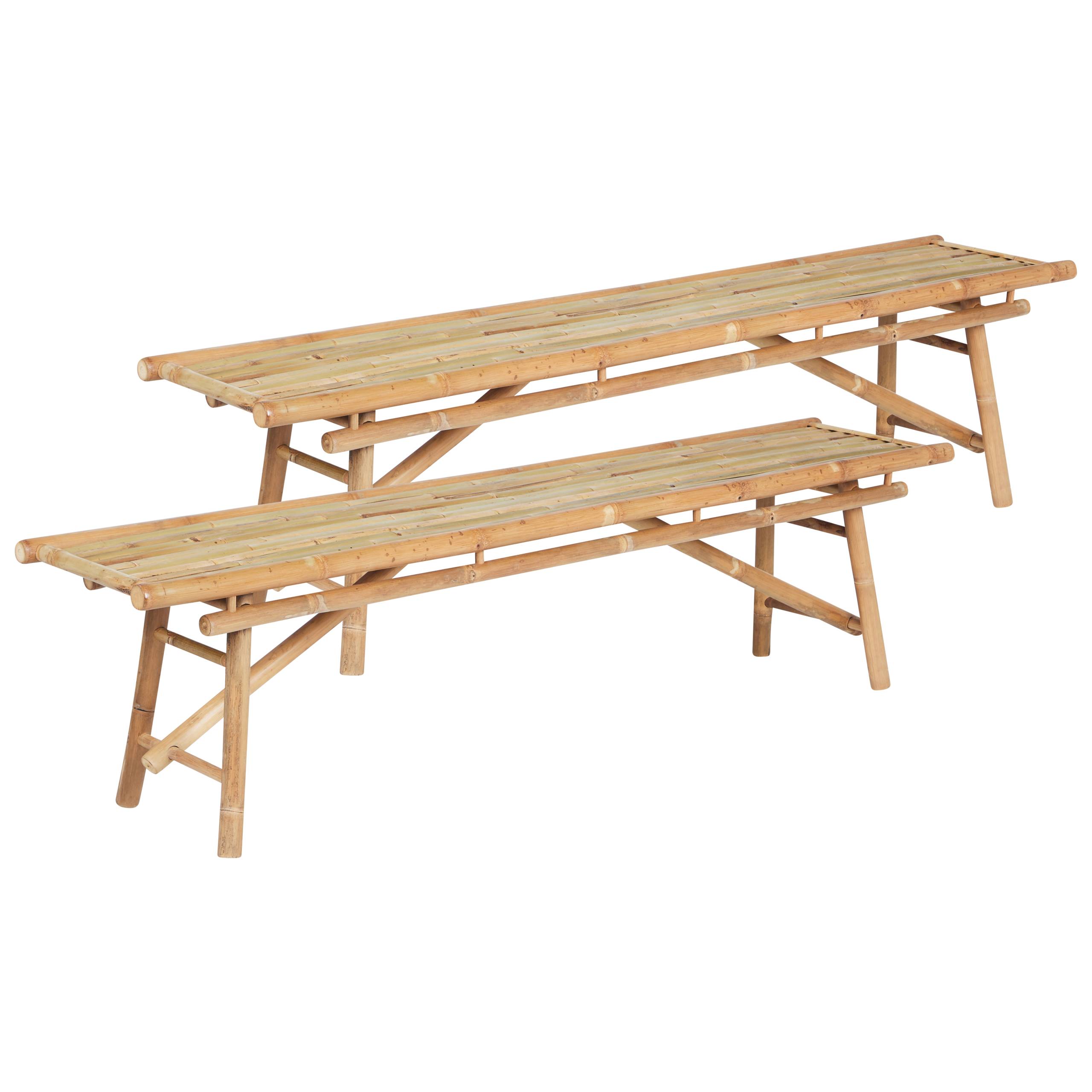 Beliani - Banc, 4 Personnes Bambou Marron clair TINDARI - Beliani - Imagen 2