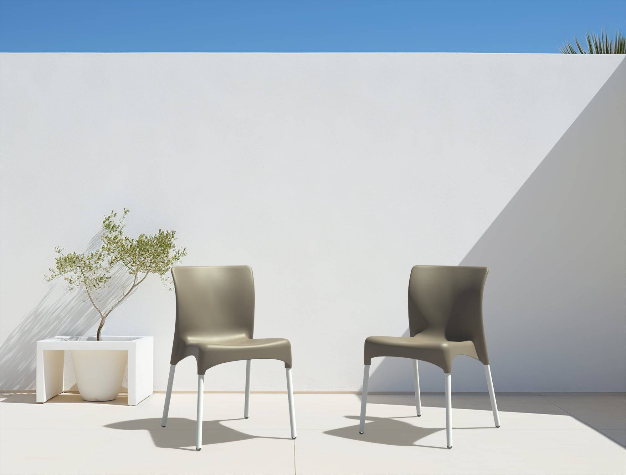 Garbar - Chaises Moon garbar plastique blanc (Lot de 2) - Image 9