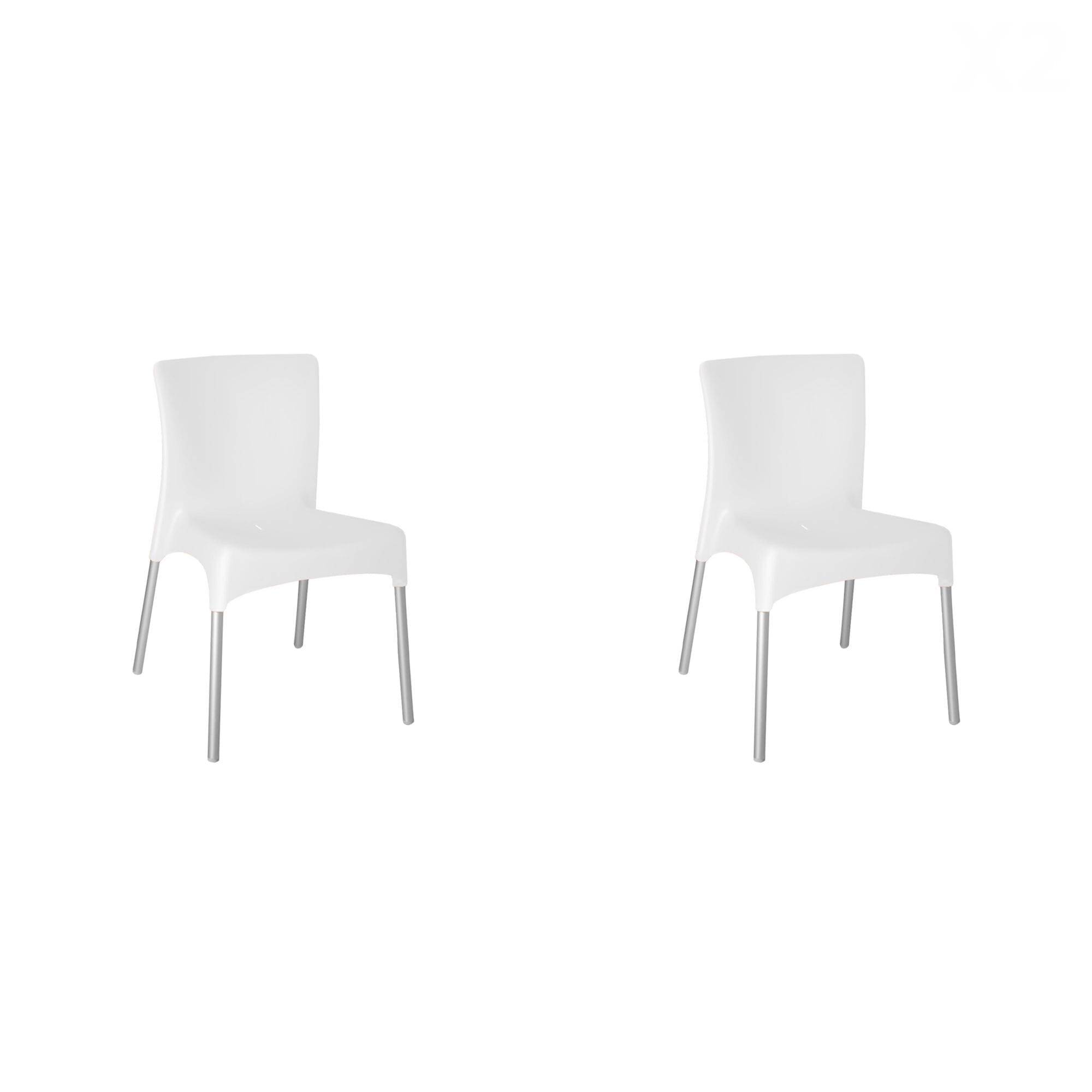 Garbar - Chaises Moon garbar plastique blanc (Lot de 2) - Image 1
