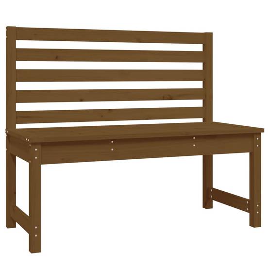 Helloshop26 - Banc de jardin meuble de patio d'extérieur terrasse 109 x 48 x 91,5 cm bois de pin massif marron miel - Imagen 1