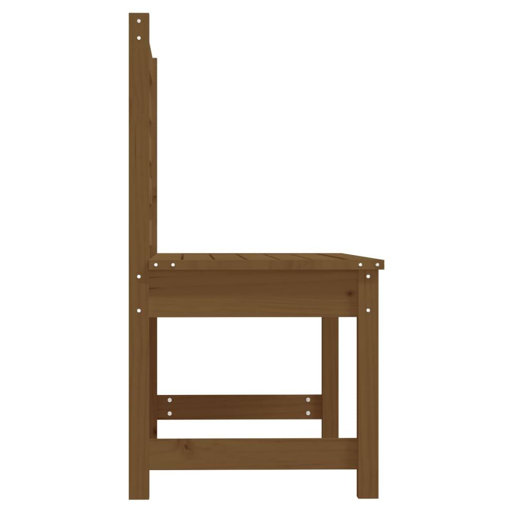 Helloshop26 - Banc de jardin meuble de patio d'extérieur terrasse 109 x 48 x 91,5 cm bois de pin massif marron miel - Imagen 3