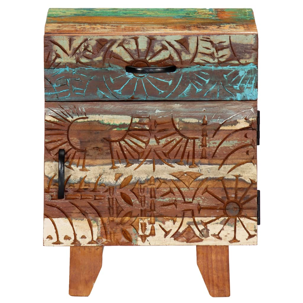 Vidaxl - Table de chevet sculptée à la main 40x30x50cm Bois récupération - vidaXL - Imagen 1