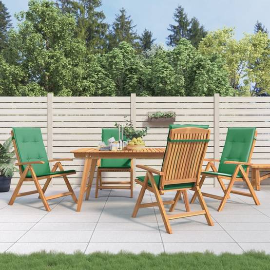 Chaise bois composite 4 places tissu marron - Prolenta premium p3381.0 - Image 2