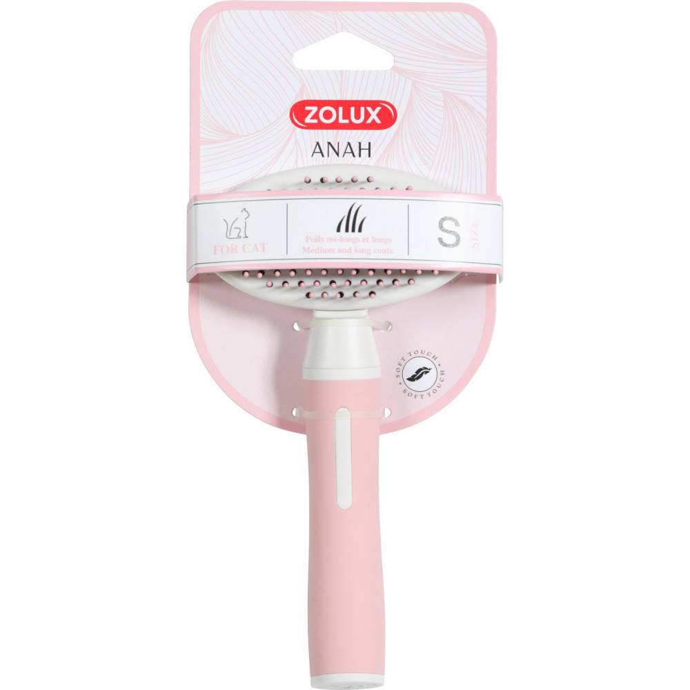 Zolux - Brosse SLICKER doux rétractable taille S pour chat - Imagen 2