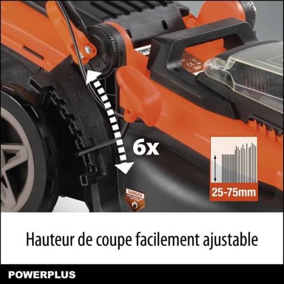 Tondeuse a Gazon a Gazon sur Batterie 40V Dual Power POWDPGLWS2 - 420mm Ø, Sac de Collecte 50L - Image 3