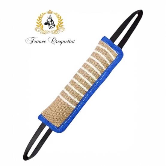 France Croquettes - Boudin marron de jeux et de dressage canin en toile de jute 30cm pour chien, FranceCroquettes - Imagen 1