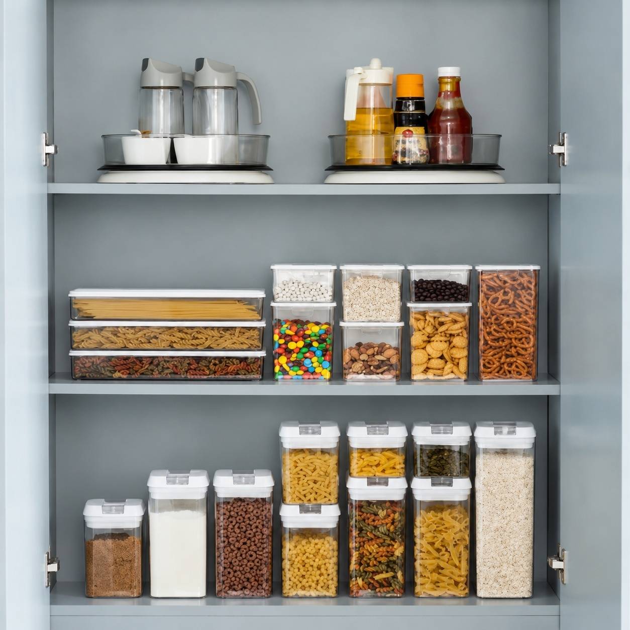Boîte de Conservation Pâtes Alimentaire Plastique Alimentaire Hermétique Empilable Lot de 3 - Image 7