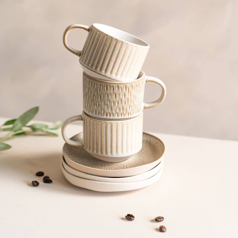Coffret de 4 tasses avec sous tasses Miyaki 18 cl - Image 4